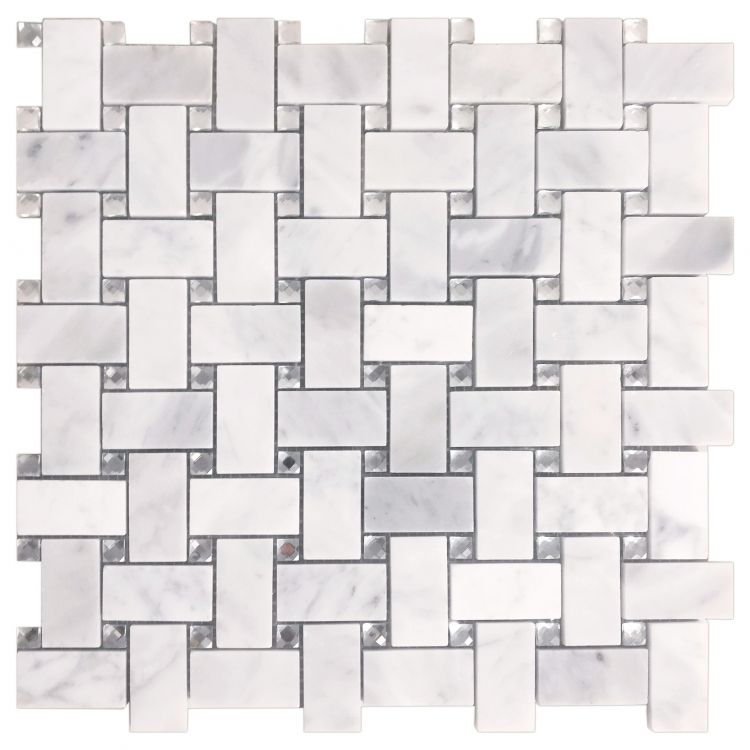 Cross Crystal Carrara 12 x 12